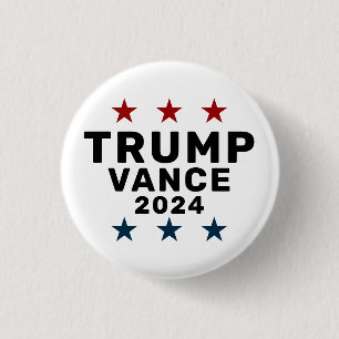 Trump Vance 2024 Classic Star 3 Cm Round Badge