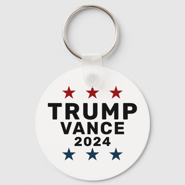 Trump Vance 2024 Classic Star Key Ring (Front)