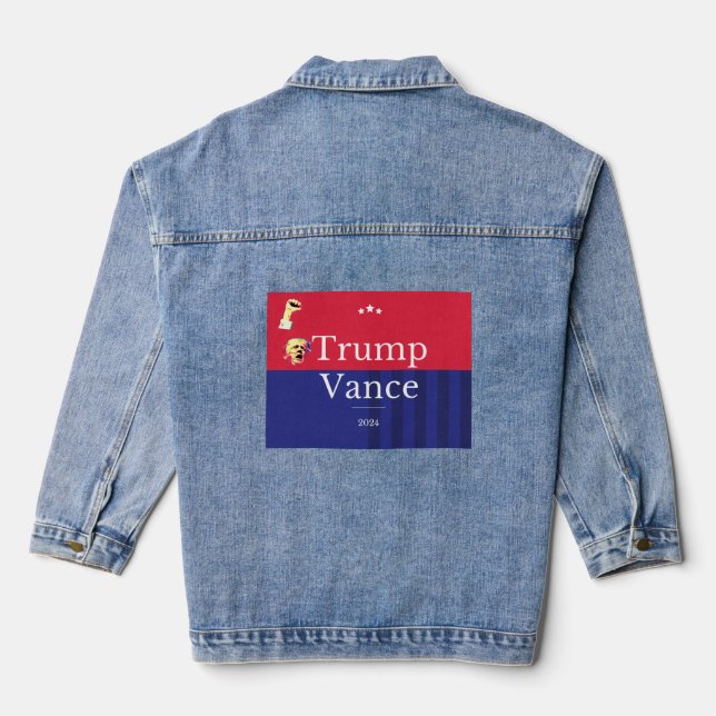 Trump Vance 2024 Denim Jacket (Back)