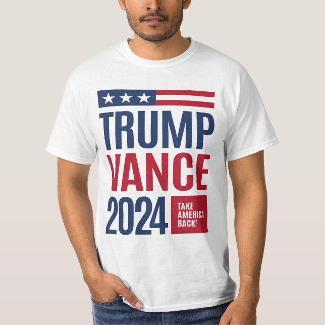 Trump Vance 2024 Donald Trump J.D. Vance T-Shirt (Front)