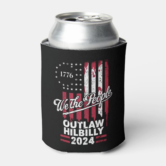 Trump Vance 2024 Donald Trump Outlaw Hillbilly  Can Cooler (Can Front)