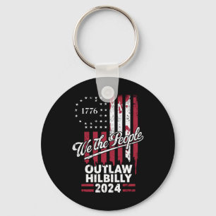Trump Vance 2024 Donald Trump Outlaw Hillbilly  Key Ring