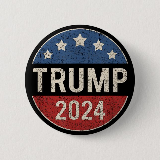 Trump Vance 2024 Election 6 Cm Round Badge (Front)