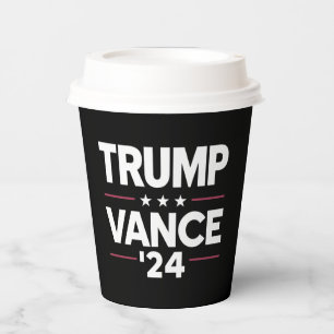 Trump Vance 2024 For President VP USA Election Paper Cups