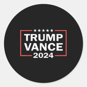 Trump Vance 2024 For President Vp Usa Election Pat Classic Round Sticker