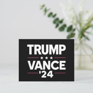 Trump Vance 2024 For President VP USA Election Postcard