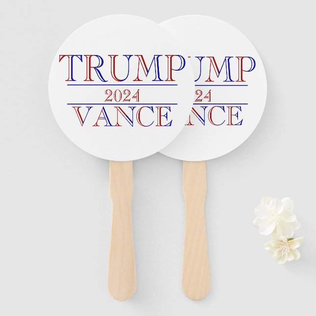 Trump Vance 2024 Hand Fan (Front and Back)