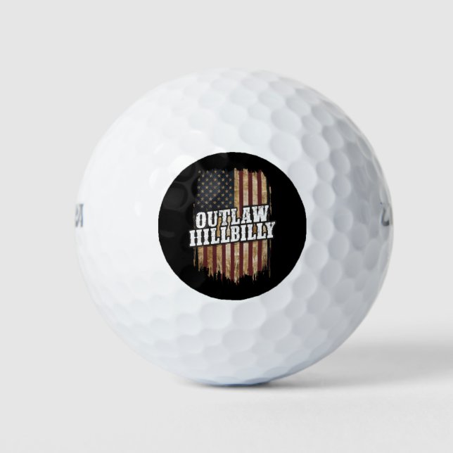 Trump Vance 2024 J.D. Vance Outlaw Hillbilly  Golf Balls (Front)