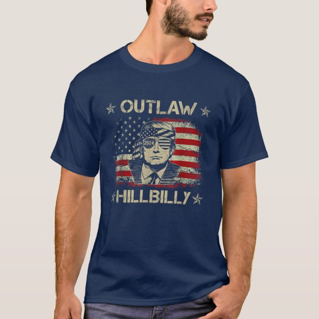 Trump Vance 2024 J.D. Vance Outlaw Hillbilly T-Shirt (Front)