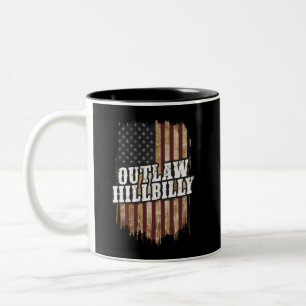 Trump Vance 2024 J.D. Vance Outlaw Hillbilly  Two-Tone Coffee Mug