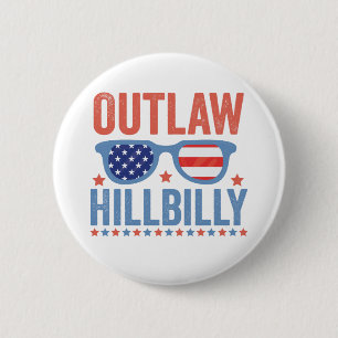Trump Vance 2024 Outlaw Hillbilly Election   6 Cm Round Badge