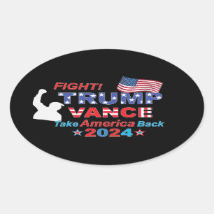 TRUMP VANCE 2024 OVAL STICKER