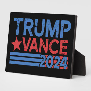 Trump Vance 2024 President 47 USA Vintage Plaque
