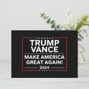 Trump Vance 2024 President JD Vance Vice MAGA Invitation