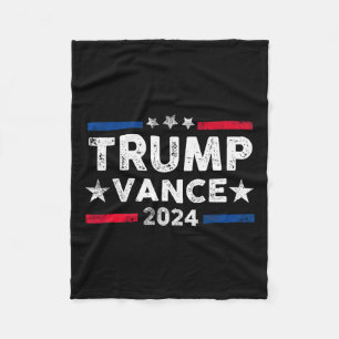 Trump Vance 2024 President Trump Supporter Re-elec Fleece Blanket