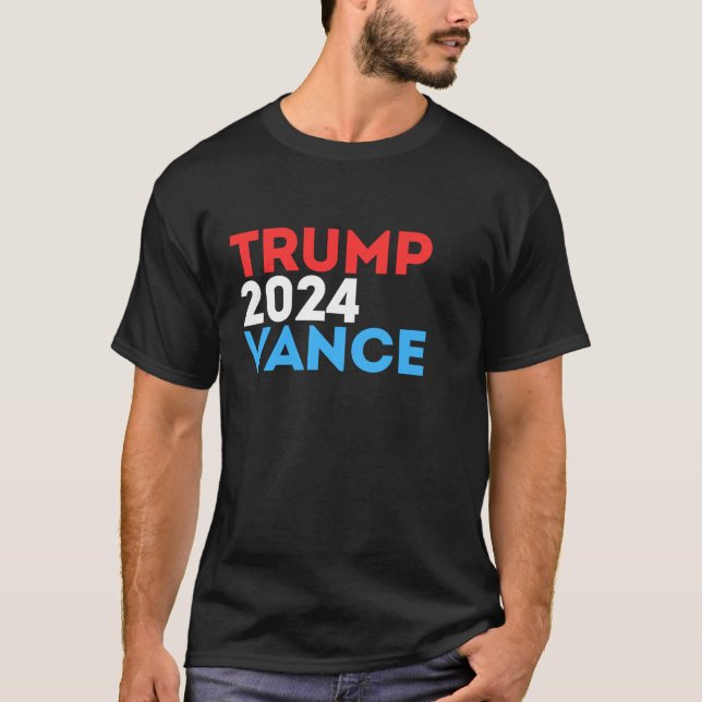 Trump Vance 2024 President VP USA Election Patriot T-Shirt (Front)