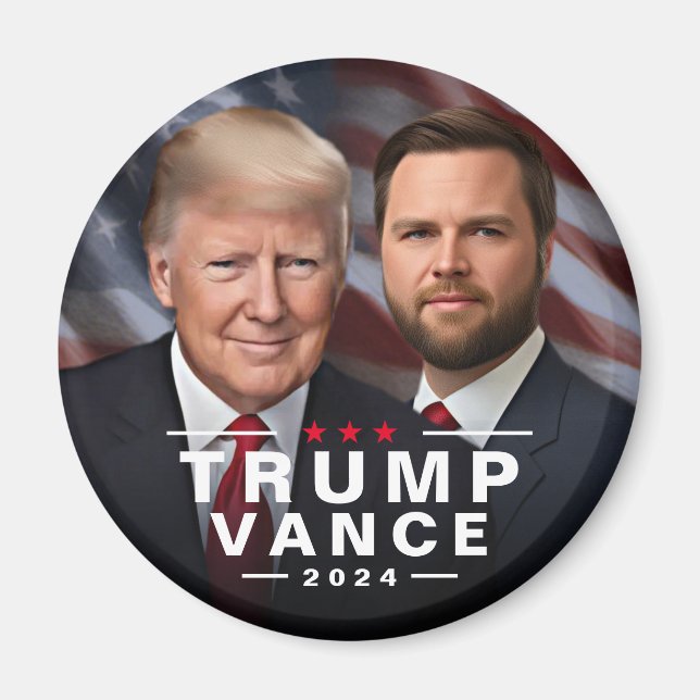 Trump Vance 2024 Republican President VP Magnet (Front)
