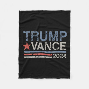 Trump Vance 2024 Retro Stripe Trump Jd Vance Fleece Blanket