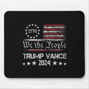 Trump Vance 2024 Retro Stripe Trump Jd Vance (on B Mouse Pad