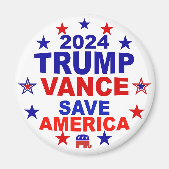 Trump Vance 2024 Save America Magnet (Front)