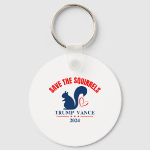 Trump Vance 2024 Save The Squirrels Key Ring