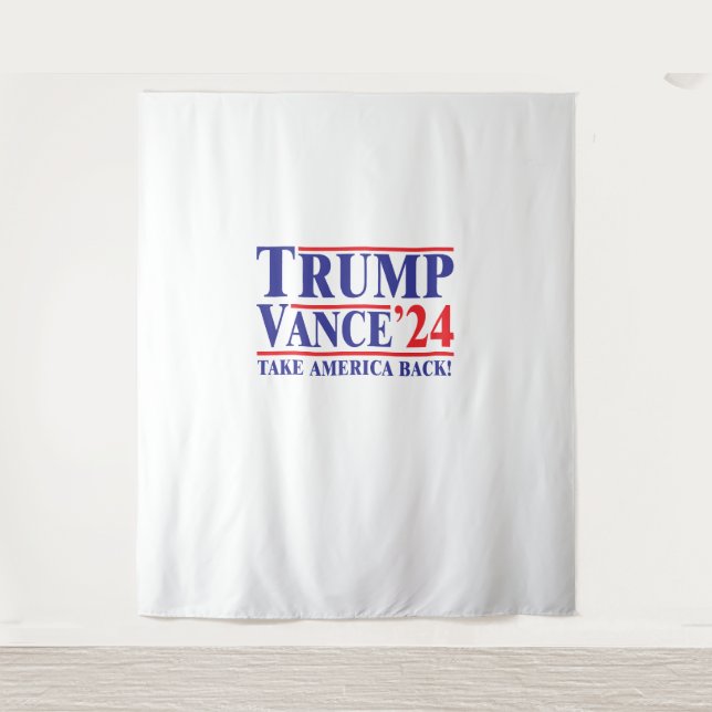 Trump Vance 2024 "Take America Back" Tapestry (Front)
