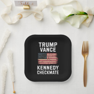 Trump Vance 2024 Trump Vance Kennedy Checkmate Paper Plate