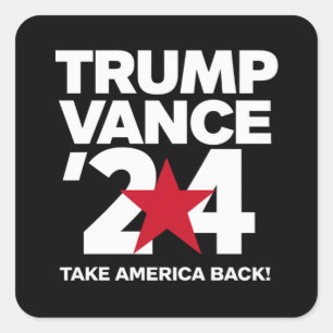 Trump Vance 2024 Vote Trump 2024 Election Square Sticker