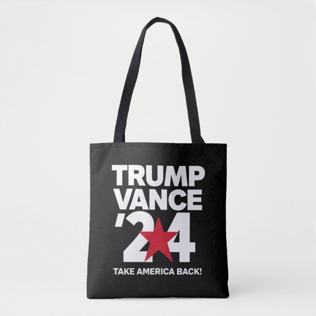 Trump Vance 2024 Vote Trump 2024 Election Tote Bag (Front)