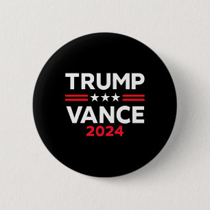 Trump Vance 2025 American Flag Gift Election 2025 6 Cm Round Badge