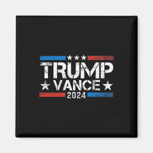 Trump Vance 2025 Retro Stripe Trump Jd Vance 1 Magnet