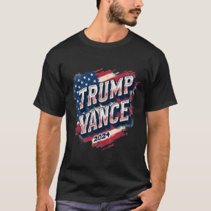 Trump Vance 2025 Retro Stripe Trump Jd Vance T-Shirt