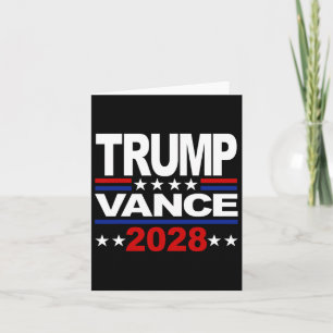 Trump Vance 2028 Republican Third Term President  Card