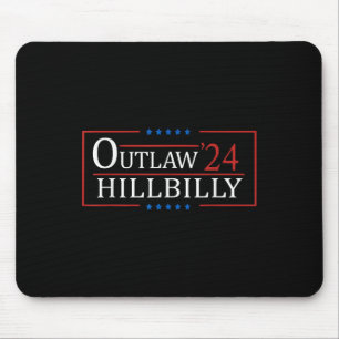 Trump Vance 24 Outlaw Hillbilly Us Flag Vintage  Mouse Pad