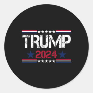 Trump Vance 24, Trump For President 2024, Funny El Classic Round Sticker
