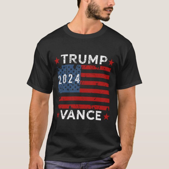 Trump Vance 24 TShirt, Trump 2024 Election T-Shirt (Front)