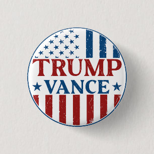 Trump Vance  3 Cm Round Badge