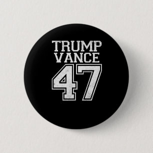 Trump Vance 47th President Vintage Number  6 Cm Round Badge