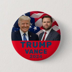 Trump Vance  6 Cm Round Badge