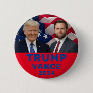 Trump Vance  6 Cm Round Badge