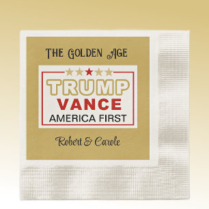 Trump-Vance America First Party Cocktail Napkins