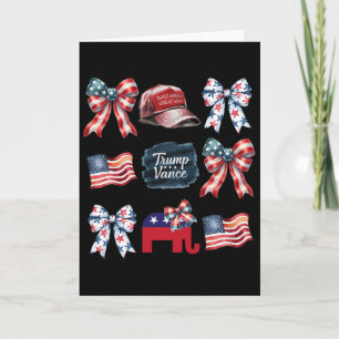 Trump Vance Bow Coquette Vote Presidential 2025 El Card
