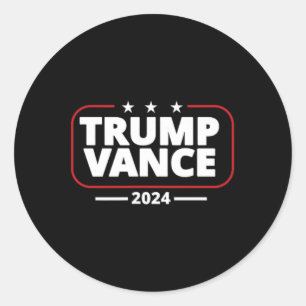 Trump Vance Brothers Make Christmas Great Again On Classic Round Sticker
