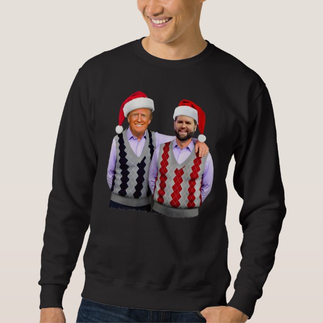 Trump Vance Brothers Santa Funny Trump Christmas Sweatshirt (Front)