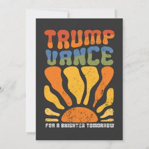Trump Vance For a Brighter Tomorrow Retro Boho Holiday Card
