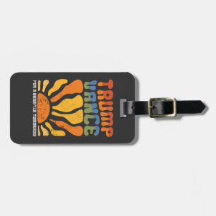 Trump Vance For a Brighter Tomorrow Retro Boho Luggage Tag