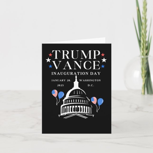 Trump Vance Inauguration Day  Card (Front)