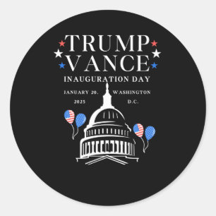 Trump Vance Inauguration Day Classic Round Sticker