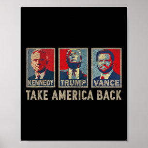 Trump Vance Kennedy Checkmate 2024 Election Republ Poster