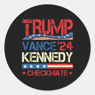 Trump Vance Kennedy Checkmate 2025 Election Republ Classic Round Sticker